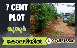 7 Cent Plot For Sale at Kolozhy ,Thrissur
